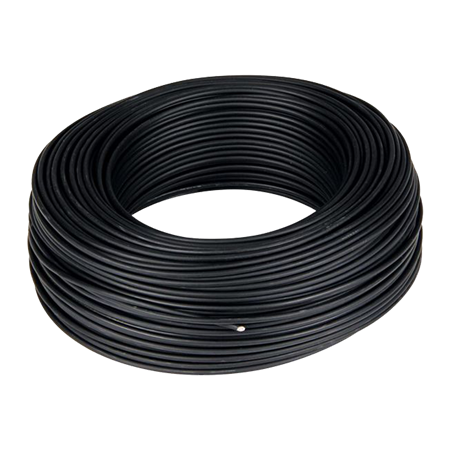 CABLE UNIPOL 6mm NEGRO x 100M