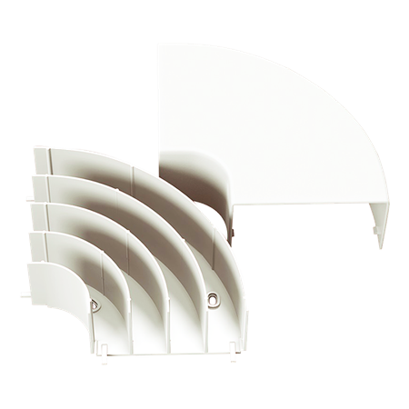 CURVA PLANA 90° P/UNIC